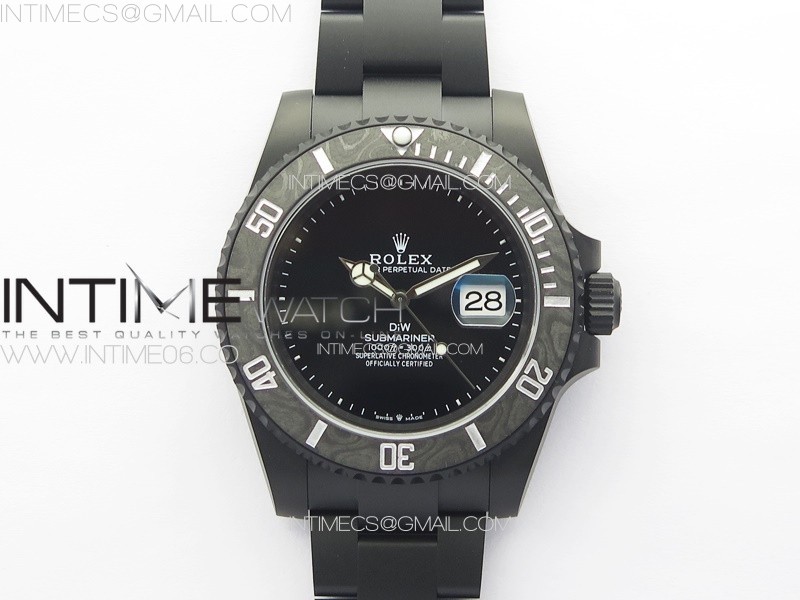 Submariner DIW DLC Sandblasted VSF 11 Best Edition Black Dial on DLC Bracelet VS3135