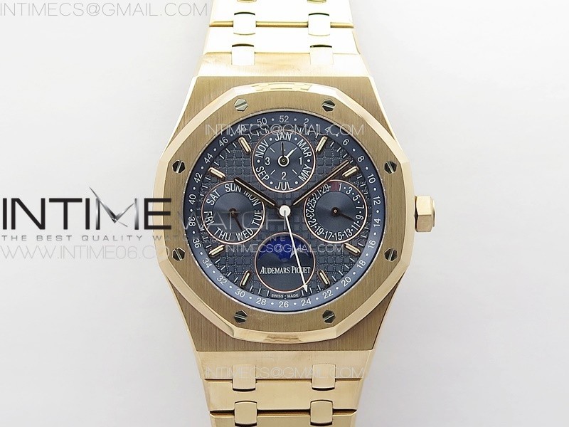 Royal Oak 41mm Complicated 26574 RG APSF11 Best Edition Blue Dial on RG Bracelet A5134