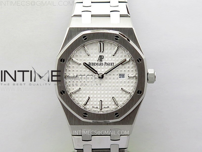 Lady Royal Oak 33mm 67651 SS ZF 11 Best Edition White Textured Dial on SS Bracelet RONDA Quartz