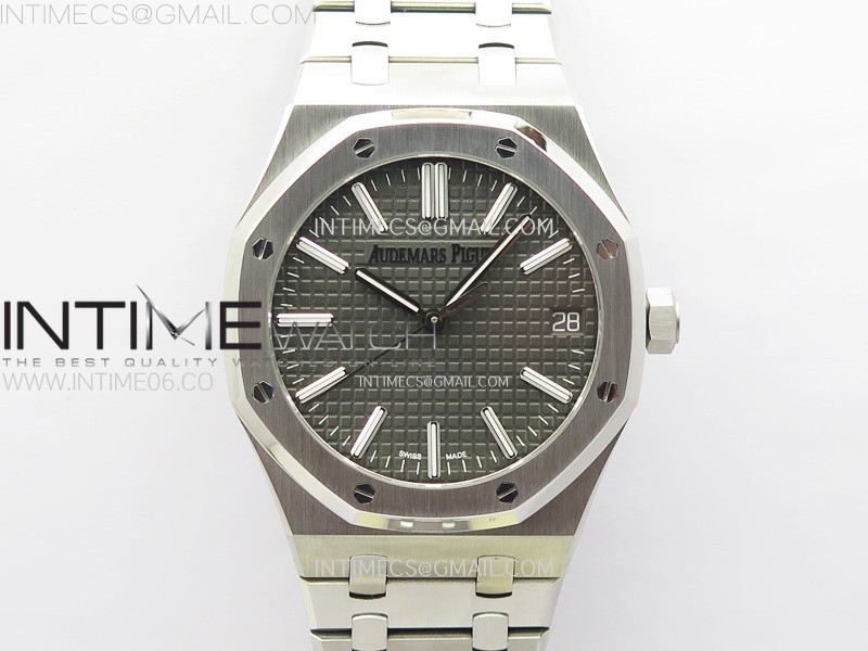 Royal Oak 41mm 15510 50th Anniversary SS APSF 11 Best Edition Gray Dial on SS Bracelet SA4302 Super Clone