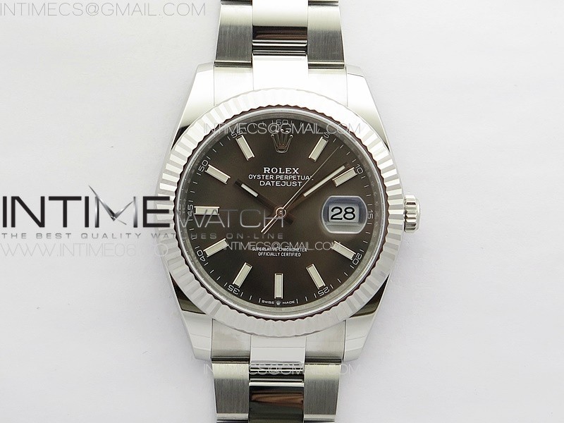 DateJust 41 126334 Clean 11 Best Edition 904L Steel Gray Stick Dial on Oyster Bracelet VR3235